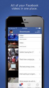 App facebook vídeo